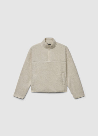 Fleece-Pullover mit halbem Reißverschluss