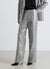 Pantalon palazzo à carreaux avec paillettes
