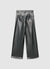 Pantalon wide leg en similicuir