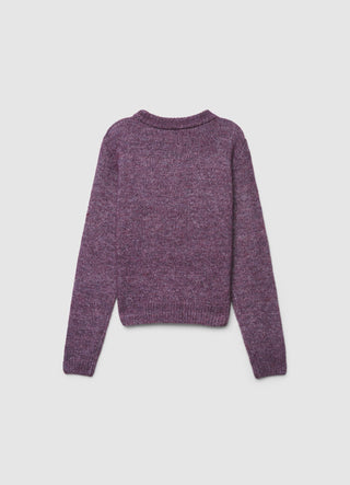 Gładki sweter z okrągłym dekoltem
