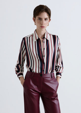 Striped shirt with classic collar