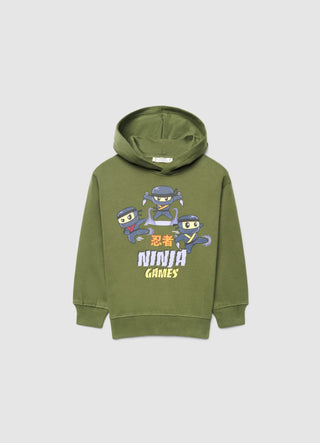 Bluza z kapturem i nadrukiem ninja