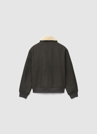 Giubbotto con colletto sherpa e zip