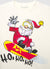 T-shirt a maniche lunghe con stampa natalizia
