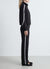 Long flared leggings with lace insert