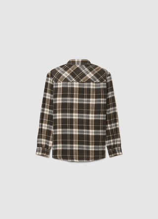 Chemise à carreaux avec poches appliquées