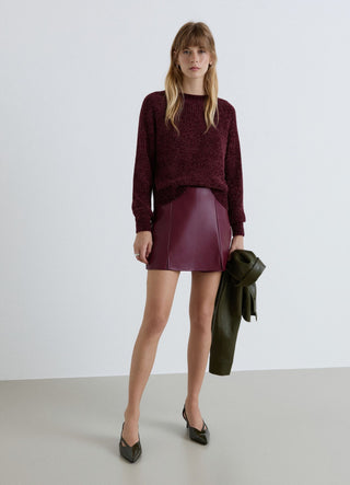 Maglia girocollo con maniche raglan