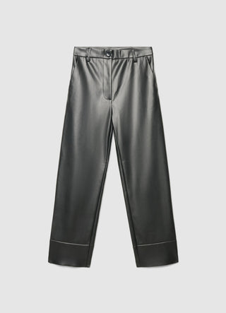 Pantaloni straight a tinta unita