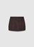Suede-effect miniskirt with side zip