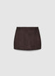 Gonna miniskirt effetto suede con zip laterale - XXL