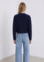 Gestricktes Crop-Top mit Rundhalsausschnitt und Zopfmuster