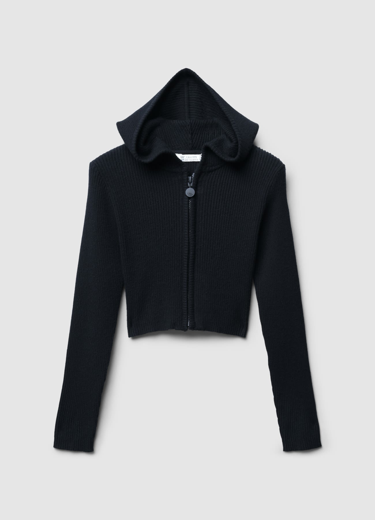 Cardigan con cappuccio e zip – Calliope
