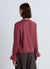 Blusa con volant similsatin