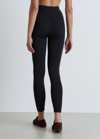 Leggings lunghi con fascia alta a tinta unita