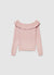 Maglia con scollo ampio e rouche