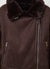 Padded jacket with fur-effect collar