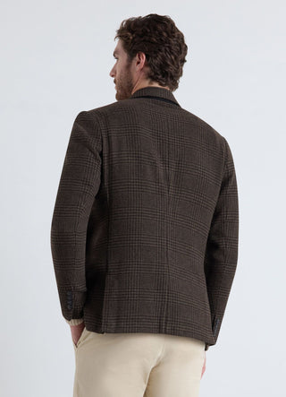 Veste à carreaux à simple boutonnage
