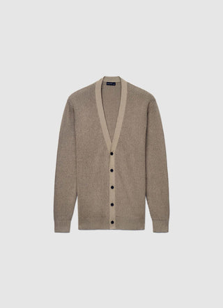 Two-tone cardigan with buttons