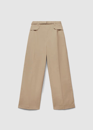 Lange Twill-Hosen mit Pattentaschen
