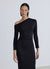 Vestito monospalla con arriccio