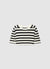 Maglia over crop a righe