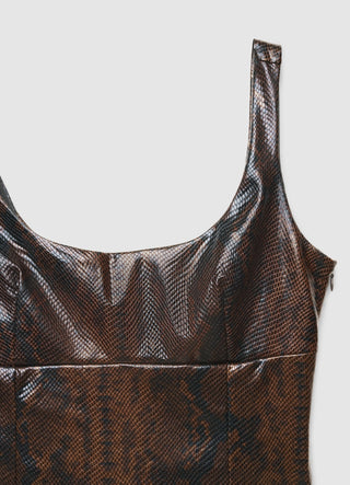 Top animalier z szerokim dekoltem