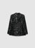 Single-breasted jacket with sequins