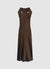 Vestito lungo all'americana con fiocco