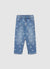 Jeans mum con stampa cuori