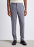 Long trousers with elastic waistband