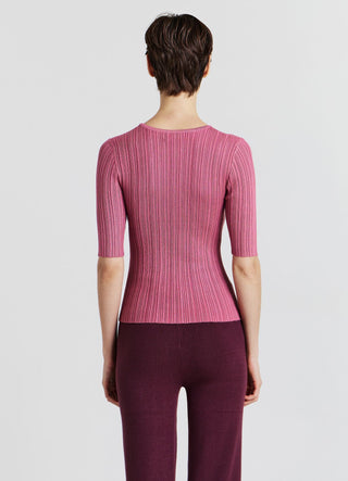 T-shirt maglia a costine