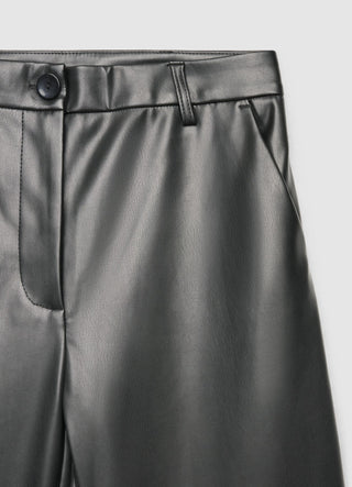 Pantaloni straight a tinta unita
