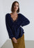Pull effet peluche avec insert en dentelle