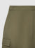 Long solid-colour cargo skirt