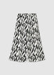 Pantalon palazzo court ample à motif - XS