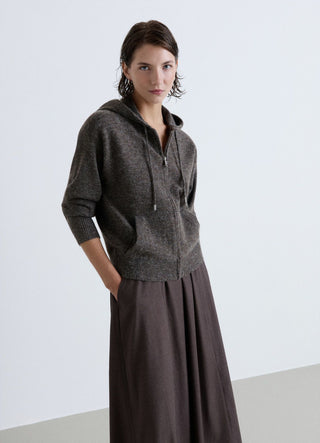 Cardigan zippé avec capuche