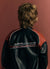 Bomber biker con patch e scritta