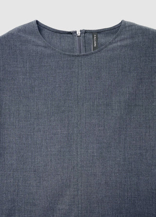 Bluza s okruglim izrezom i remenom u struku