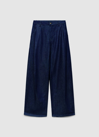 Jeans typu balloon z zakładkami
