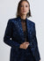 Single-breasted jacket with sequins