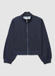 Felpa con zip effetto denim - XS