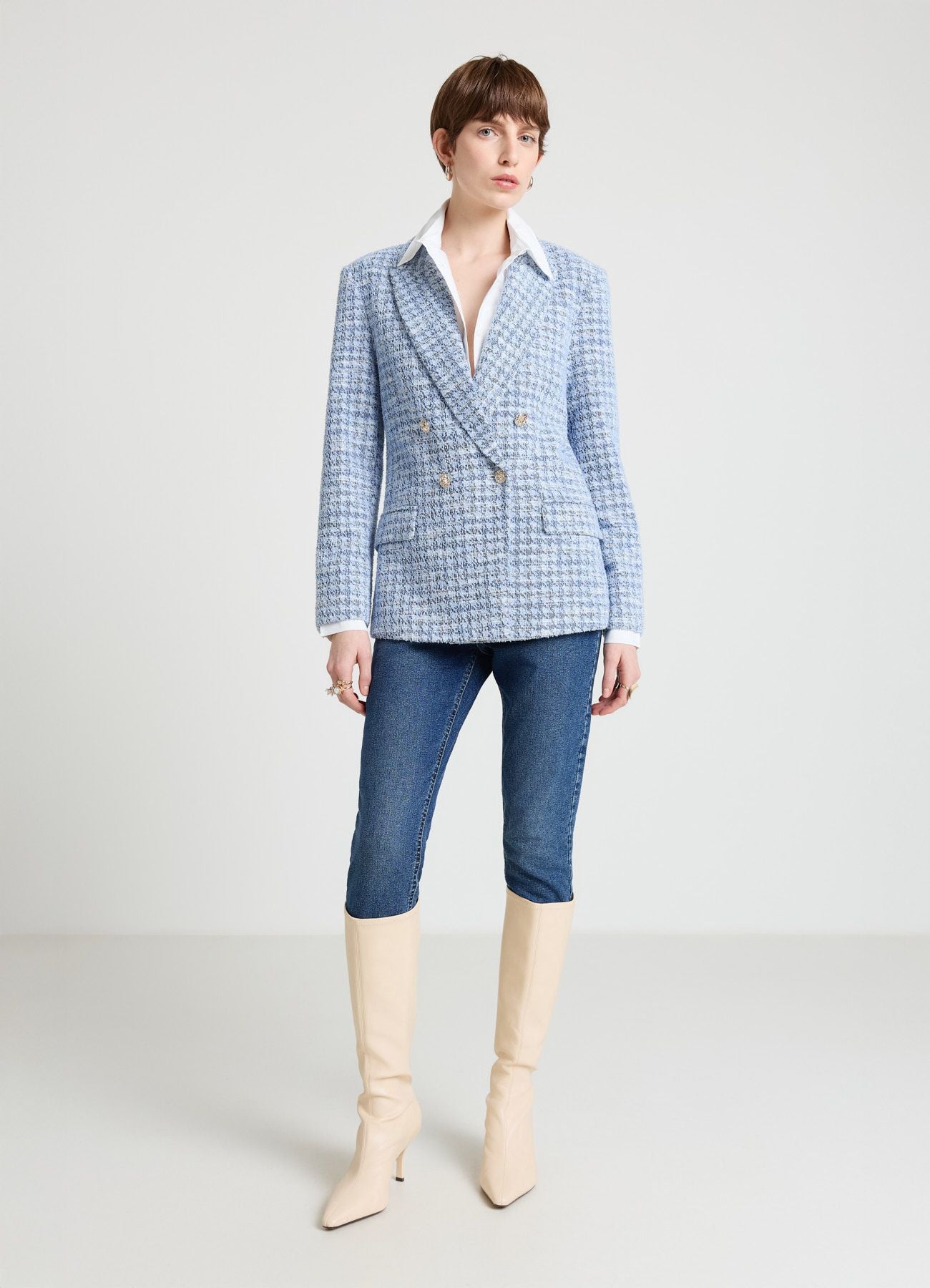 Double-breasted tweed jacket – Calliope