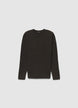 Maglione girocollo effetto mohair - S