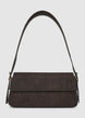 Rectangular shoulder bag with crocodile effect - TU