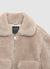 Short teddy jacket with zip fastening