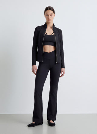 Solid colour long flared leggings