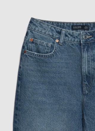 Jeans wide leg a vita alta