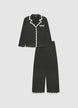 Pyjama set with lace trim - M