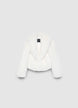 Giacca crop effetto peluche con collo rever - XXL