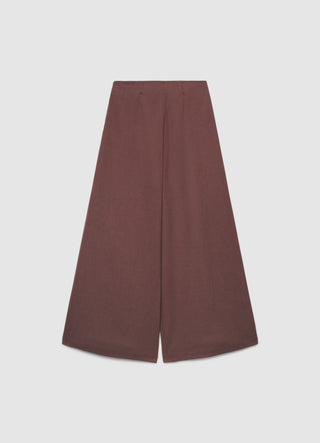 Gonna-pantalone lunga a tinta unita